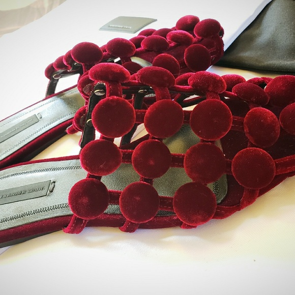 Alexander Wang Shoes - Alexander Wang Amelia Velvet Slide Caged Sandal